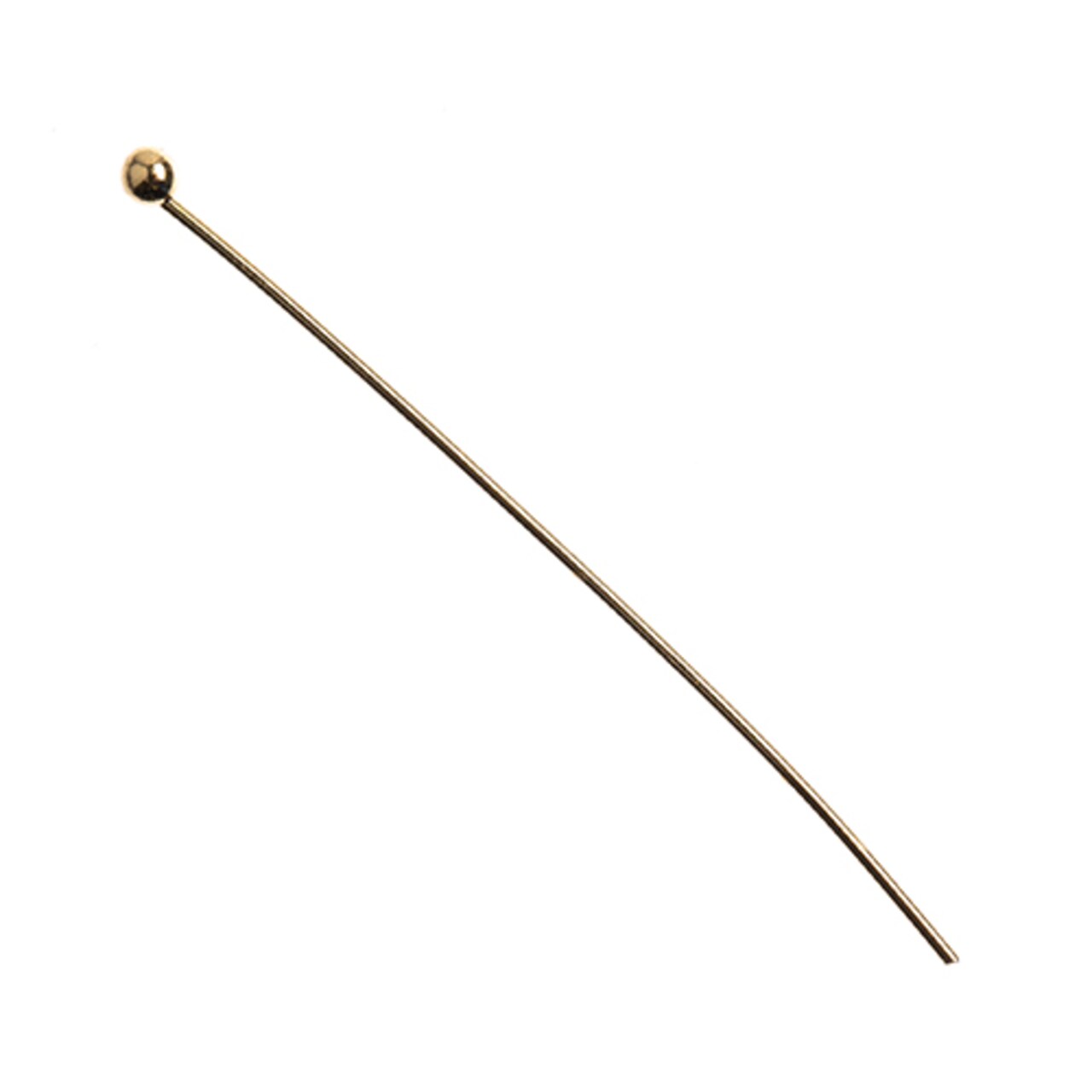 John Bead 24ga 18kt Gold Plated Jewelry Findings 35x0.7mm Ball Head Pins, 58pcs